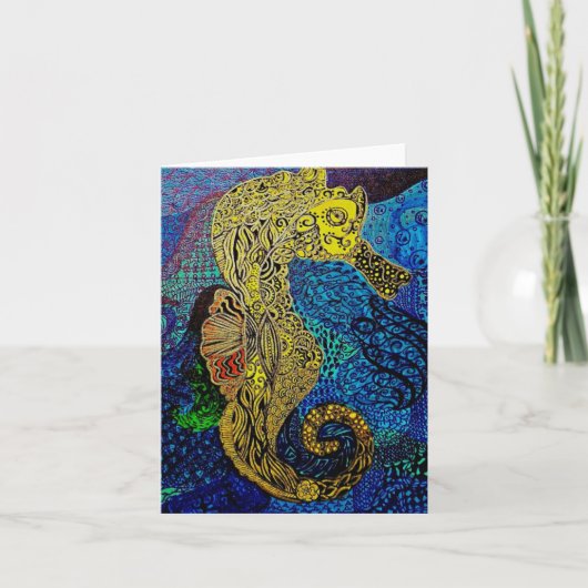 Passen lege notecards van Seahorse het aan Kaart (Voorkant)