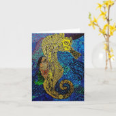 Passen lege notecards van Seahorse het aan Kaart (Gele Bloem)