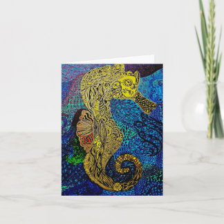 Passen lege notecards van Seahorse het aan Kaart