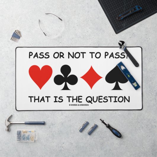 Passen of Niet Passen? Dat Is De Vraag Bridge Bureaumat (Werkstation)
