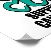 Passen voor de Cure Cat Ovarian Cancer Poster (Hoek)