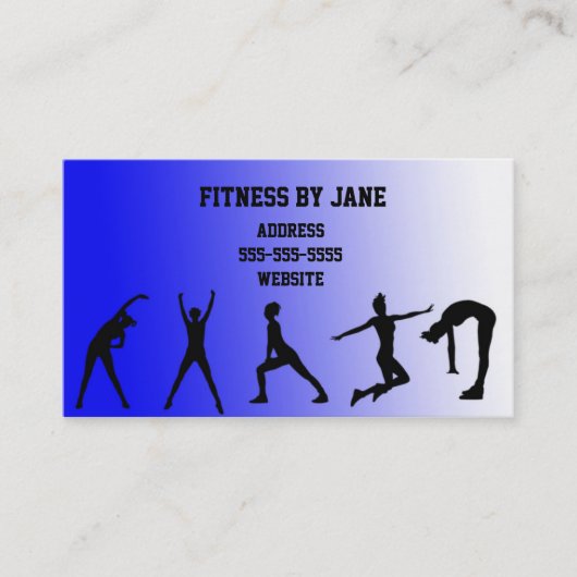 passend blauw visitekaartje (Voorkant)