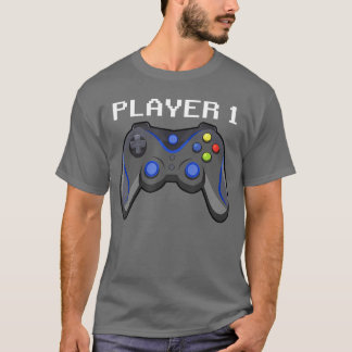 Passend Gamer Familie Gamingteam Speler 1 Cadeau v T-shirt
