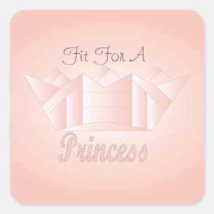 Passend voor een prinses vierkante sticker