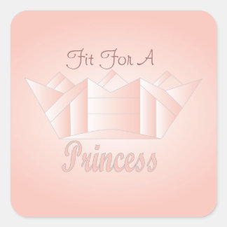 Passend voor een prinses vierkante sticker