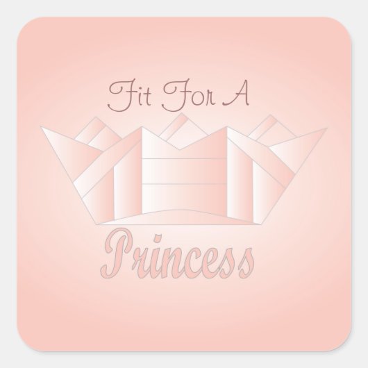 Passend voor een prinses vierkante sticker (Voorkant)