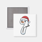 Passende 67 Sneeuwman Koppel Kerst Meme - Nummer Magneet (Voorkant / Achterkant)