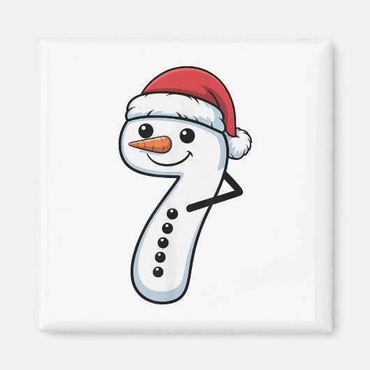 Passende 67 Sneeuwman Koppel Kerst Meme - Nummer Magneet (Voorkant)