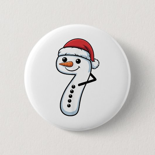 Passende 67 Sneeuwman Koppel Kerst Meme - Nummer Ronde Button 5,7 Cm (Voorkant)