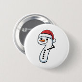 Passende 67 Sneeuwman Koppel Kerst Meme - Nummer Ronde Button 5,7 Cm (Voorkant /achterkant)