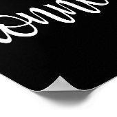 Passende Donner Kerstmis Tekst Alleen Bruin Groen  Poster (Hoek)