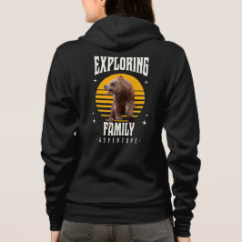 Passende familie vakantie beer avontuur stijl hoodie