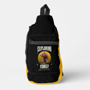 Passende familie vakantie beer avontuur stijl sling bag