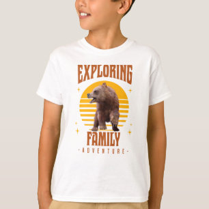Passende familie vakantie beer avontuur stijl t-shirt