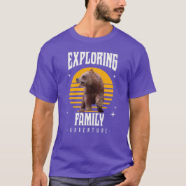 Passende familie vakantie beer avontuur stijl t-shirt