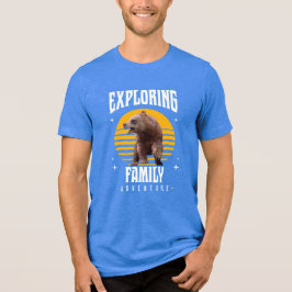 Passende familie vakantie beer avontuur stijl Tri-Blend shirt
