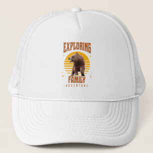 Passende familie vakantie beer avontuur stijl trucker pet