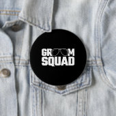 Passende getuigen groep squad vrijgezellenfeest ronde button 4,0 cm (In situ)