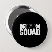 Passende getuigen groep squad vrijgezellenfeest ronde button 4,0 cm (Voorkant /achterkant)