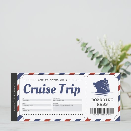 Passende instapkaart met kaartje (Staand voorkant)