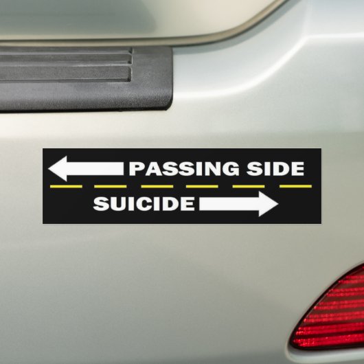 Passende kant bumpersticker (Op auto)