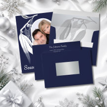 Passende Navy Zilveren Folie Eucalyptus Kerst