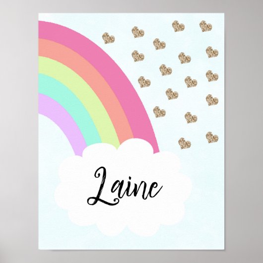 Passende Poster Regenboog Rechtermouw voor Zus (Voorkant)