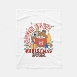 Passende retro neef en nicht crew Kerst kinderen Fleece Deken
