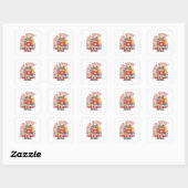 Passende retro neef en nicht crew Kerstmis kindere Vierkante Sticker (Vel)