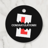 Passende rijtest bedankjes labels (Voorkant)