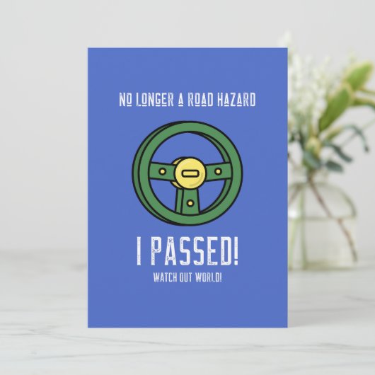 Passende rijtest feestdagenkaart (Staand voorkant)