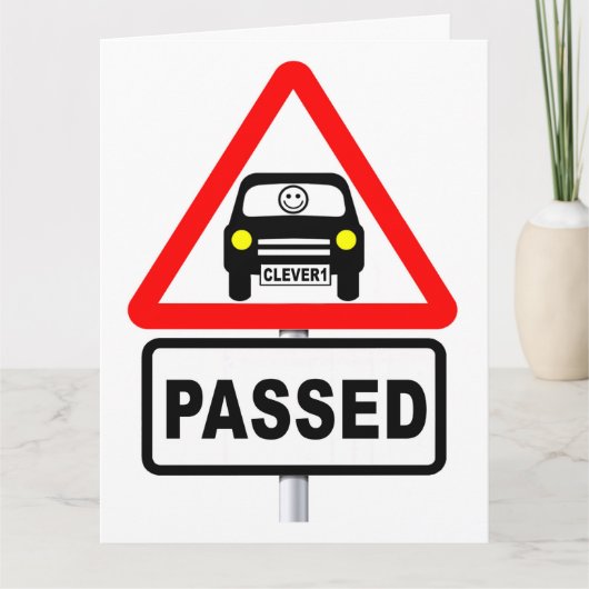Passende rijtest Road Signage Graphic Card Kaart (Voorkant)