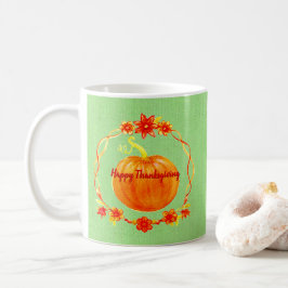 Passende waterverf pompoen voor Thanksgiving op gr Koffiemok