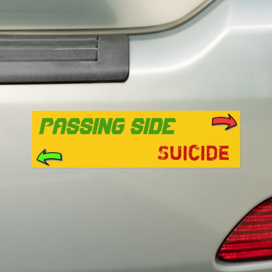 Passende zijkant - ZelfmoordBumpersticker Bumpersticker (Op auto)