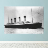 Passenger Liner Steamship RMS Titanic Canvas Afdruk (Insitu (Houten vloer))