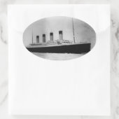 Passenger Liner Steamship RMS Titanic Ovale Sticker (Tas)