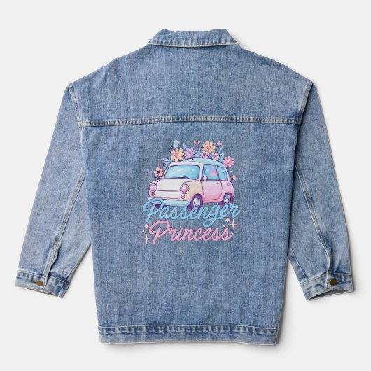 Passenger Princess Car Whimsical Denim Jacket (Achterkant)