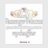 Passenger Princess Sticker (Vel)