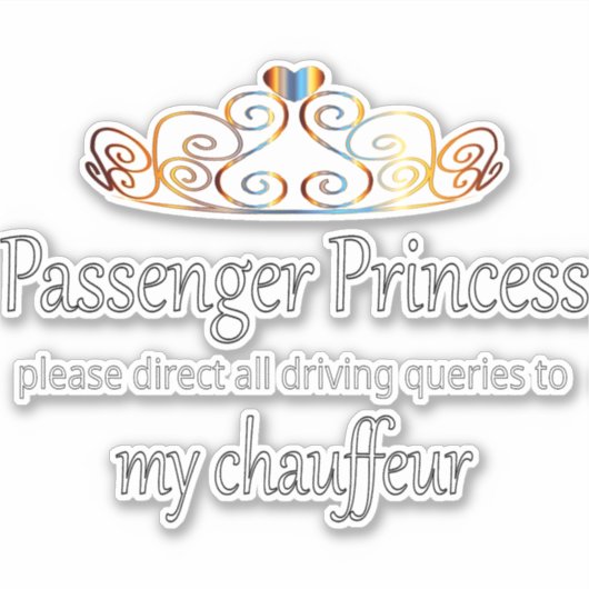 Passenger Princess Sticker (Voorkant)