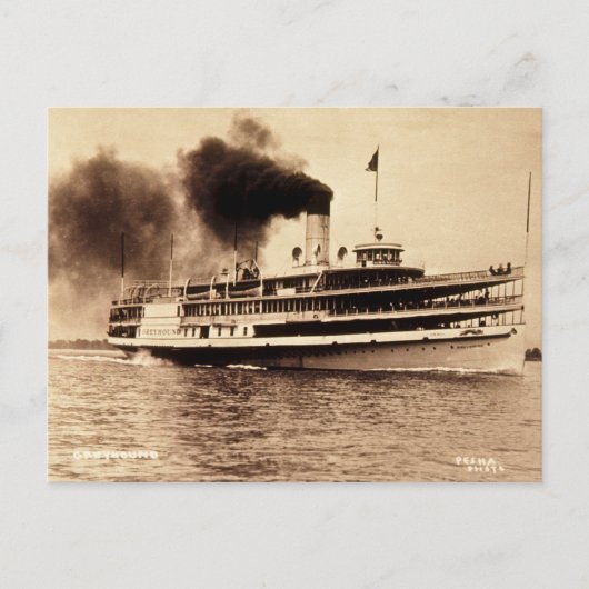 Passenger Steamer Greyhound - Louis Pesha Briefkaart (Voorkant)