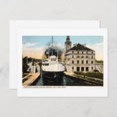 Passenger Steamer Juanita Leaving Weitzel Lock Briefkaart (Voorkant / Achterkant)