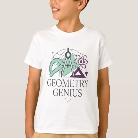 Passer Kompas Atoom Kunst T-shirt (Voorkant)