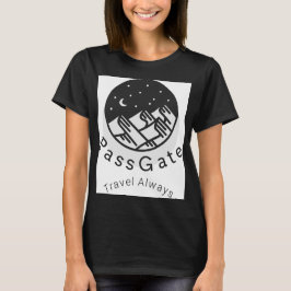 PassGate Travel Always Women's Black T Shirt