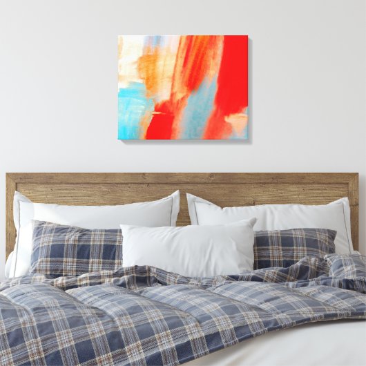 Passie · Abstracte kunst · Waterverf Pastel Brush Canvas Afdruk (Insitu (Slaapkamer))