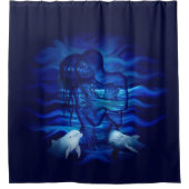 Passie act - paar met Dolphin-paar Douchegordijn (Voorkant)