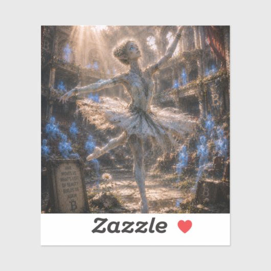 Passie / Ballerina / Verwoeste Operahuis Sticker (Vel)