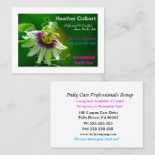 Passie Bloem daar om u te helpen zorgverlener Visitekaartje (Voorkant / Achterkant)