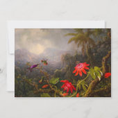 Passie Bloemen met Drie Kolibries Bedankkaart (Voorkant)