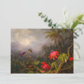 Passie Bloemen met Drie Kolibries Bedankkaart (Staand voorkant)