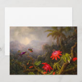 Passie Bloemen met Drie Kolibries Bedankkaart (Voorkant / Achterkant)